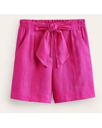 Boden - Tie Waist Linen Shorts - Lyst