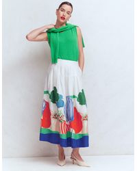 Boden - Valentina Linen Skirt - Lyst