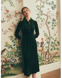 Boden - Etta Piping Velvet Dress - Lyst