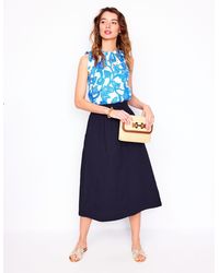 Boden - Double Cloth Smocked Skirt - Lyst