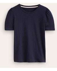 Boden - T-Shirt Mit Puffärmeln Aus Baumwolle Damen - Lyst