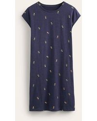 Boden - Leah Jersey T-shirt Dress French Navy, Pineapple Foil - Lyst