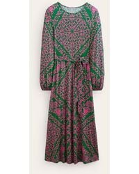 Boden - Placement Print Jersey Dress Green, Mosaic Terrace - Lyst