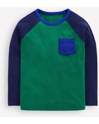 Boden - Top Manches Raglan À Nid D'Abeille-Colourblock Vert Alpin - Lyst