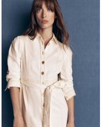 Boden - Belted Denim Midi Dress - Lyst