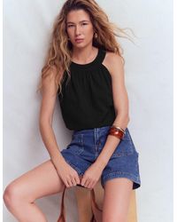 Boden - Ruffle Double Cloth Top - Lyst