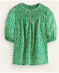 Boden - Easy Stitch Detail Top Green Tambourine, Ditsy Bud - Lyst