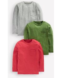 Boden - 3 T-Shirts À Manches Longues-Lot Gris Rouge Multi - Lyst