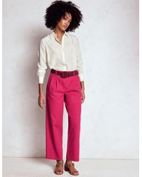 Boden - Bloomsbury Cotton Trousers - Lyst