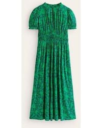 Boden - Rosanna Jersey Midi Tea Dress Green Tambourine, Ottomi - Lyst