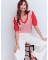 Boden - Agnes Linen V Neck T-Shirt - Lyst