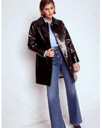 Boden - Carlisle Faux Leather Coat - Lyst