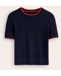 Boden - Merino Scallop T-Shirt - Lyst