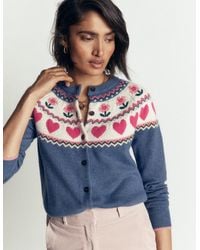Boden - Edie Fair Isle Cardigan - Lyst