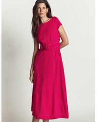 Boden - Topstitch Ponte Midi Dress - Lyst