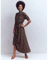 Boden - High Neck Belted Dress - Lyst