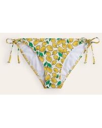 Boden - Symi String Bikini Bottoms Ivory, Lemons - Lyst