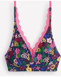 Boden - Stripe & Stare Lace Plunge Bra - Lyst