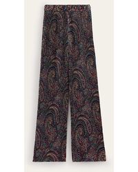 Boden - Pantalon large en satin plissé - Lyst