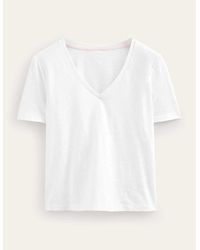 Boden - Regular V-neck Slub T-shirt - Lyst
