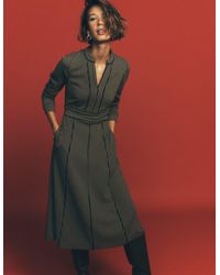 Boden - Alex Ponte Contrast Midi Dress - Lyst