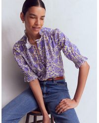 Boden - Heather Smocked Sleeve Top - Lyst