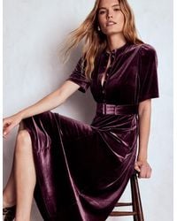 Boden - Kate Velvet Shirt Dress - Lyst