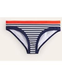 Boden - Santorini Bikini Bottoms Red, Navy Stripe - Lyst
