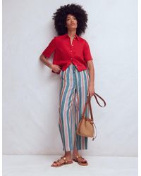 Boden - Islington Linen Crop Trousers - Lyst