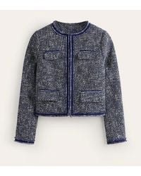 Boden - Textured Boucle Cropped Jacket - Lyst