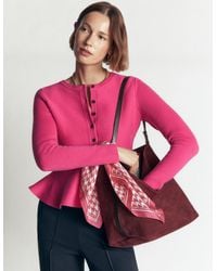 Boden - Fitted Wool Peplum Cardigan - Lyst