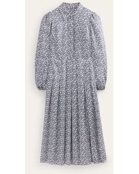 Boden - Robe-chemise midi avec jupe plissée - Lyst