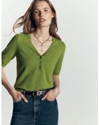 Boden - Camilla Cotton V-Neck T-Shirt - Lyst