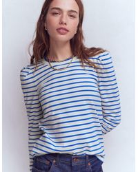 Boden - Pleat Sleeve Stripe Top - Lyst