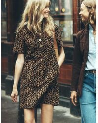 Boden - Zia Cord Pocket Shirt Dress-Multi, Cheetah Pop - Lyst