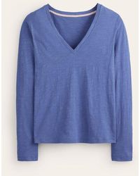 Boden - Cotton V-Neck Sleeve Top - Lyst
