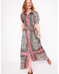Boden - Alexa Maxi-Hemdblusenkleid-Bunt, Bezaubernde Rebe - Lyst