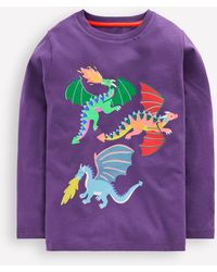 Boden - T-Shirt Manches Longues À Imprimé Riso-Dragons Mystique - Lyst