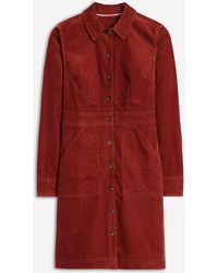Boden - Flora Cord Shirt Dresscognac - Lyst