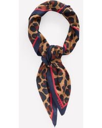 Boden - Square Silk Scarf Hot Pepper, Gardenia Grove - Lyst