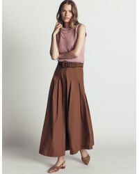Boden - Button Front Pleated Skirt - Lyst