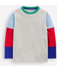 Boden - T-Shirt Manches Longues À Motif Pêle-Mêle-Anthracite Chiné - Lyst