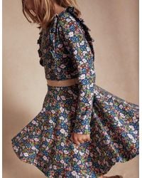 Boden - Robe Tournoyante Cora En Jersey-Motif Floral Baies Bleu Tribord - Lyst