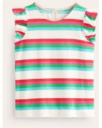 Boden - Towelling Frilled T-Shirt Multi - Lyst