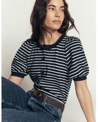 Boden - Button-Through Puff Sleeve Top - Lyst