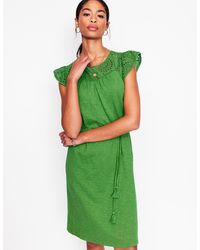 Boden - Juliet Kurzes Kleid Mit Lochstickerei - Lyst