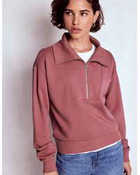 Boden - Panelled Half-Zip Sweatshirt - Lyst