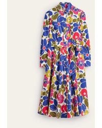 Boden - Amy Cotton Midi Shirt Dress Multi, Bloomsbury Pop - Lyst