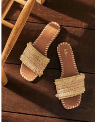 Boden Raffia Flat Sandals - Natural