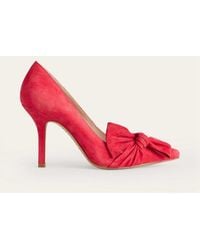 Boden - Suede-bow Heeled Courts - Lyst